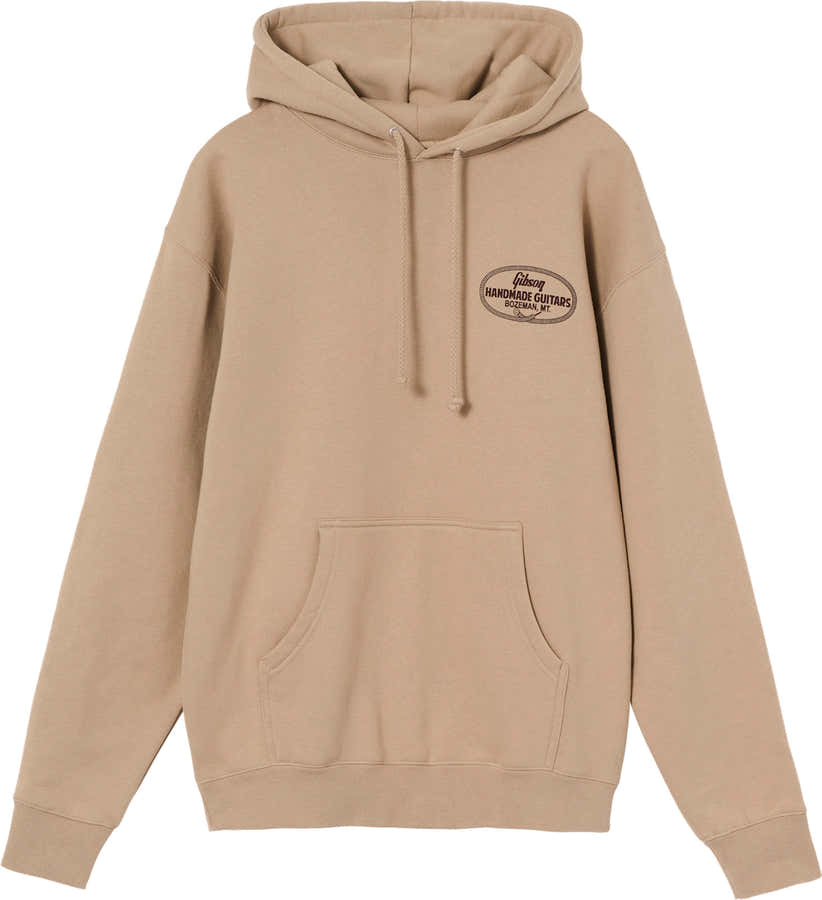 SWEAT Hoodie Handmade Guitars (Tan), Medium