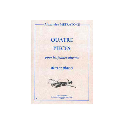 Metratone - 4 Pièces Pour Jeunes Altistes - Altviool en Piano
