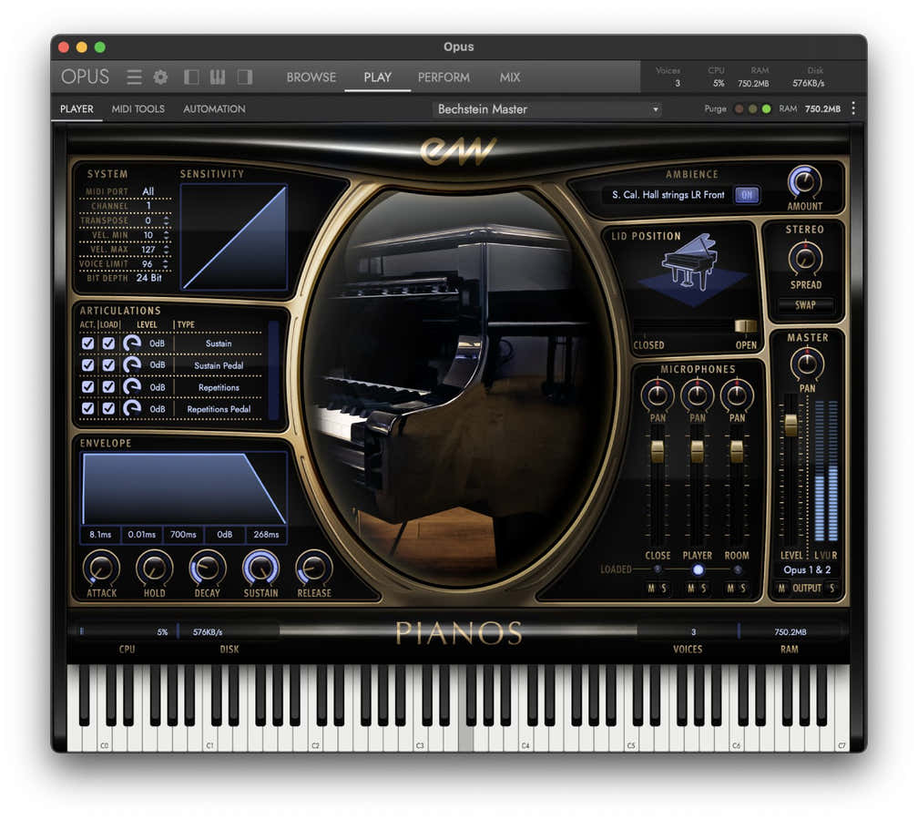 Platinapakket voor piano's