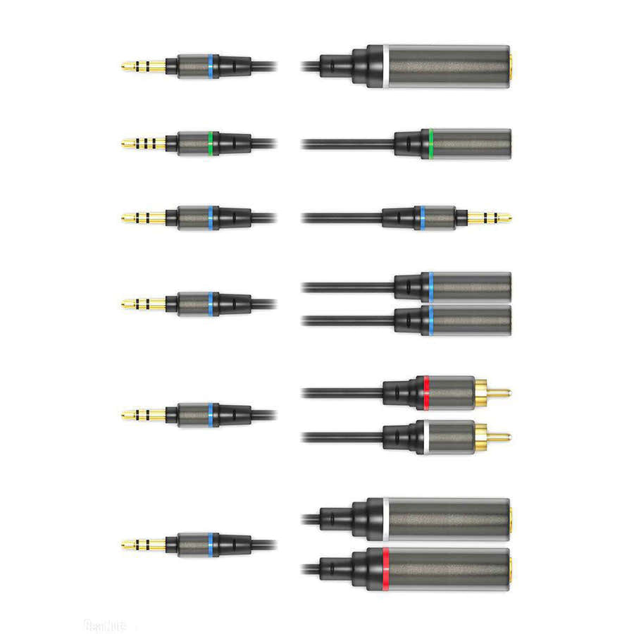 Iline Mobile Music Cable Kit Collection de 6 Cables Audio Haute Qualite Pour Appareils Mobiles