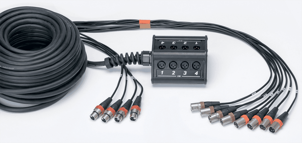 Cordial Stagebox 8 Ingangen 4 Uitgangen XLR-kabel 30M