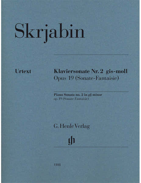 Scriabine A. - Piano Sonata N° 2 G Sharp Minor Op. 19 (SONATE-fantaisie)