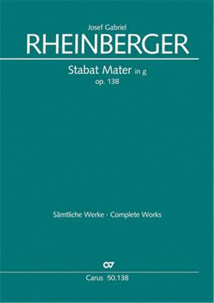 Carus Rheinberger J.G. - Stabat Mater Op.138 - Partie De Choeur