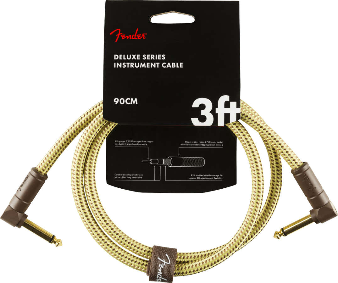 90cm Deluxe Instrument Cable Tweed