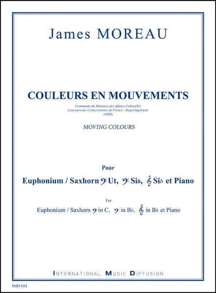 Imd Arpeges Moreau - Couleurs En Mouvements - Euphonium & Piano