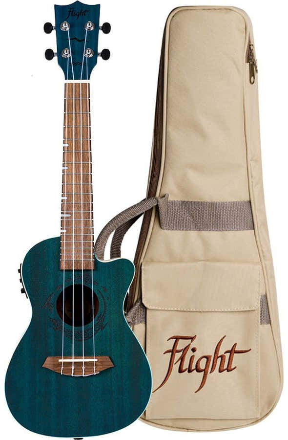 Flight: Gemstone DUC380 Elec Con Ukulele - Topaz