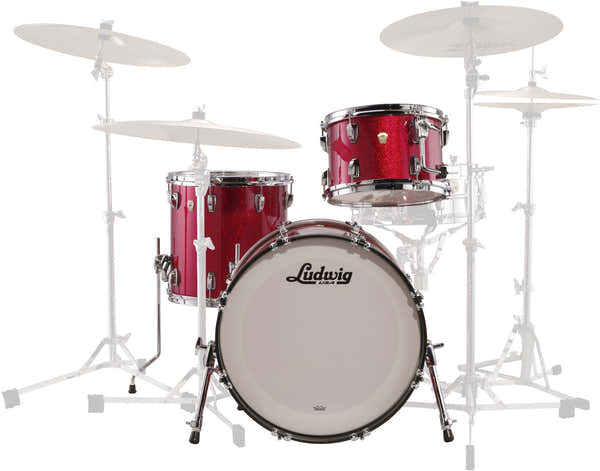 Ludwig Drums L84023Ax27 - Classic Maple 20"/12"/14" - Red Sparkle