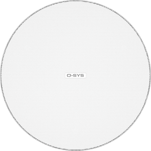 Q-SYS AD-C245C-WH wit rooster met smalle rand