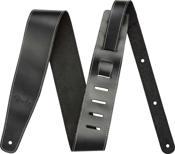 Fender BROKEN-IN LEATHER STRAP BLACK 2.5"