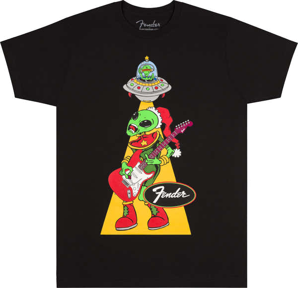 Fender "L" Ugly Christmas Tee Alien Blk