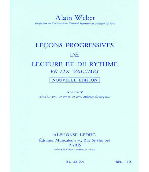 LEÇONS PROGRESSIVES LECTURE ET RYTHME VOL.5