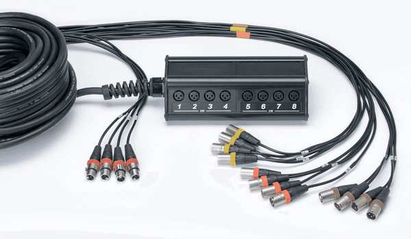 Cordial Stagebox 12 Ingangen 4 Uitgangen XLR Kabel 30 M