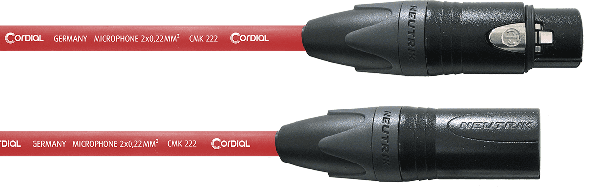 Câble Micro XLR 10 M Rouge