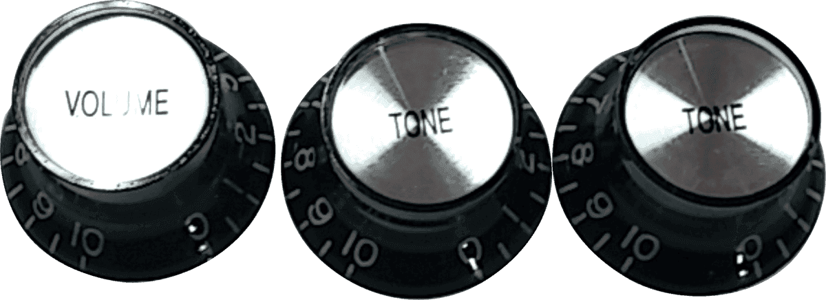 Boutons de Réglages SG par 3 Noir (1 Volume et 2 Tone)