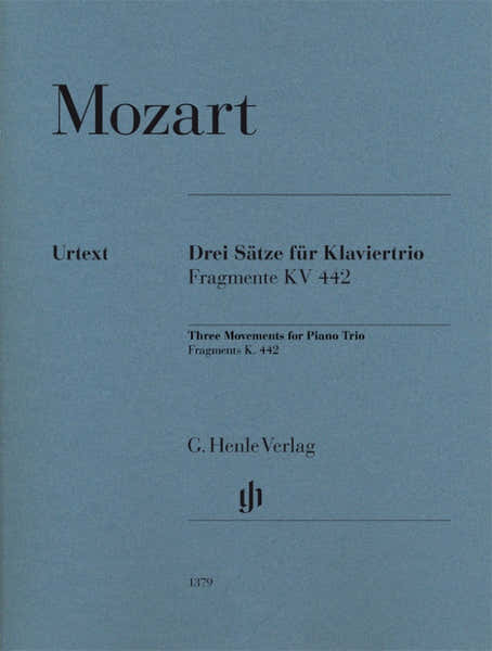 Moz - Three Movements For Piano Trio - Violon Violoncelle Piano