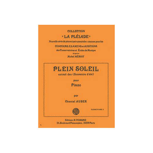 AUBER CHANTAL - PLEIN SOLEIL EXTR. DES SOUVENIRS D'ETE - PIANO