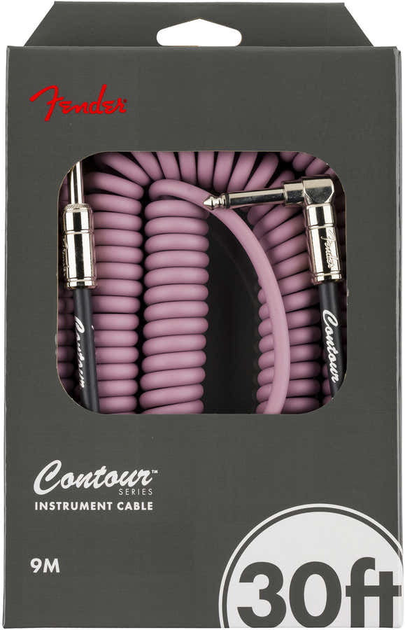 9m Contour Coiled Cable Burgundy Mist