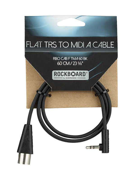 Rockboard Cable Plat TRS Vers Midi Type A - 60 CM - Black