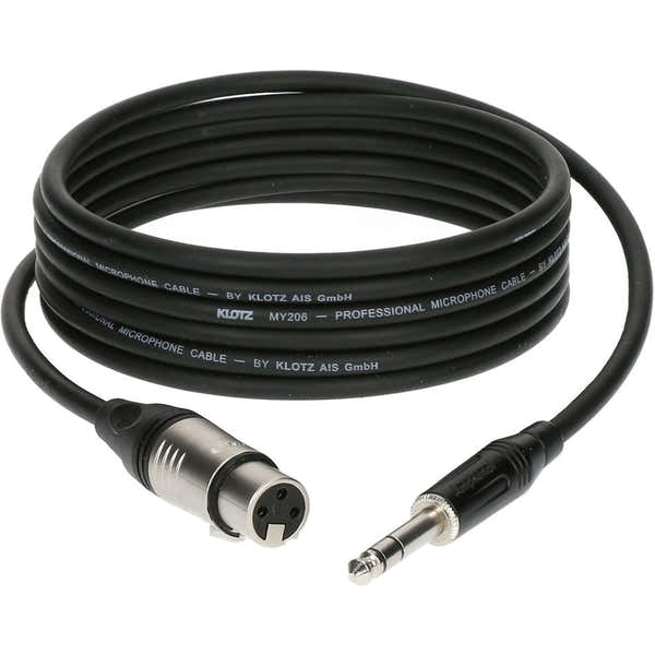 Klotz Cable Micro 7,50 M Xlr Femelle - Jack 3P Ecteur Metal,