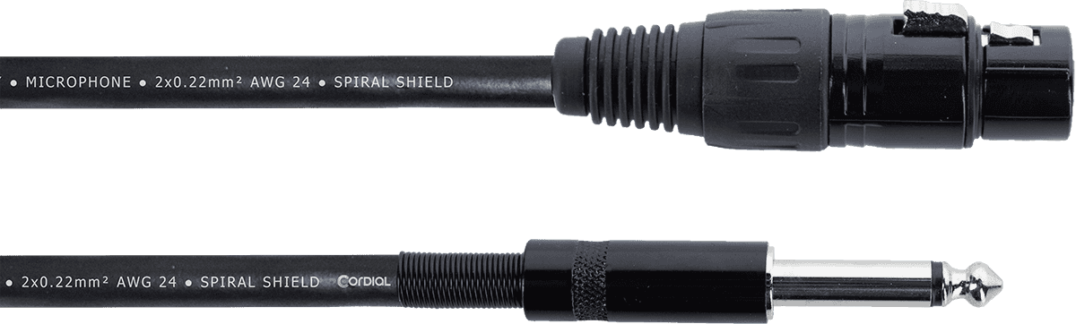 Câble Audio XLR Femelle / Jack Mono 5 M