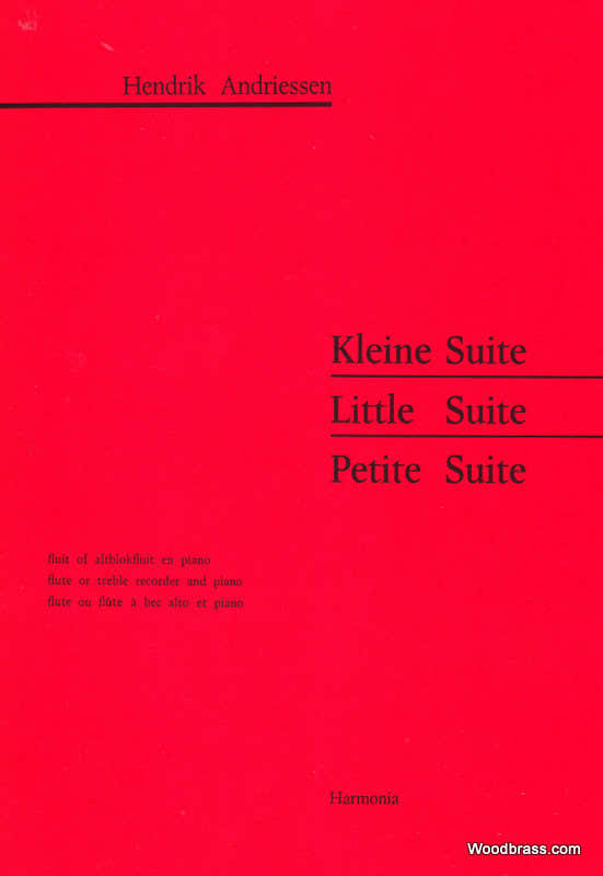 Andriessen H. - Kleine Suite - Flute A Bec Alto et Piano