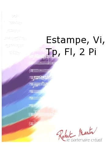 Robert Min Pecou - Estampe Violon Trompette Flte 2 Pianos