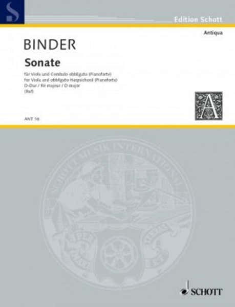 Binder C.S. - Sonata D Major - Alto & Piano
