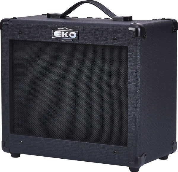 Eko G-BS25 Stealth Black - combo guitare 25W - 2 canaux + reverb