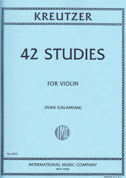 Kreutzer - 42 Etudes Pour Violon (galamian)