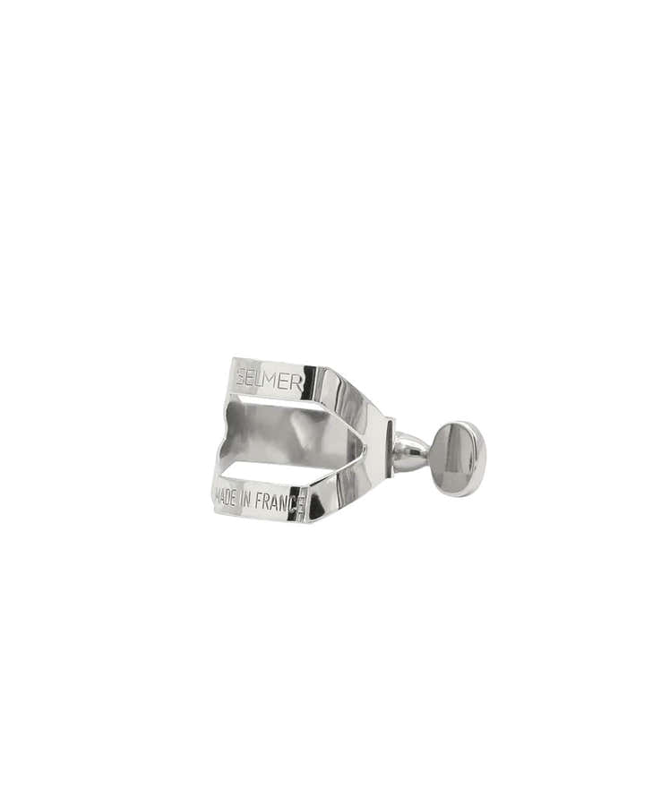 Ligature Sax Soprano Argentée (Bec Ébonite)