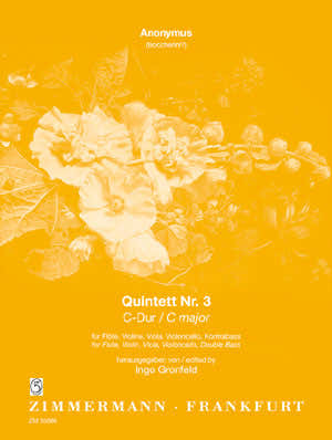 Zimmermann Anonymus (boccherini?) - Quintett NR. 3 C-dur