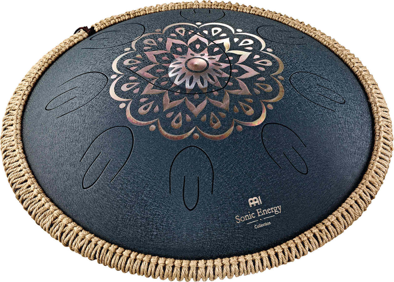 Octave Steel Tongue Drum Bleu + Gravure D Amara