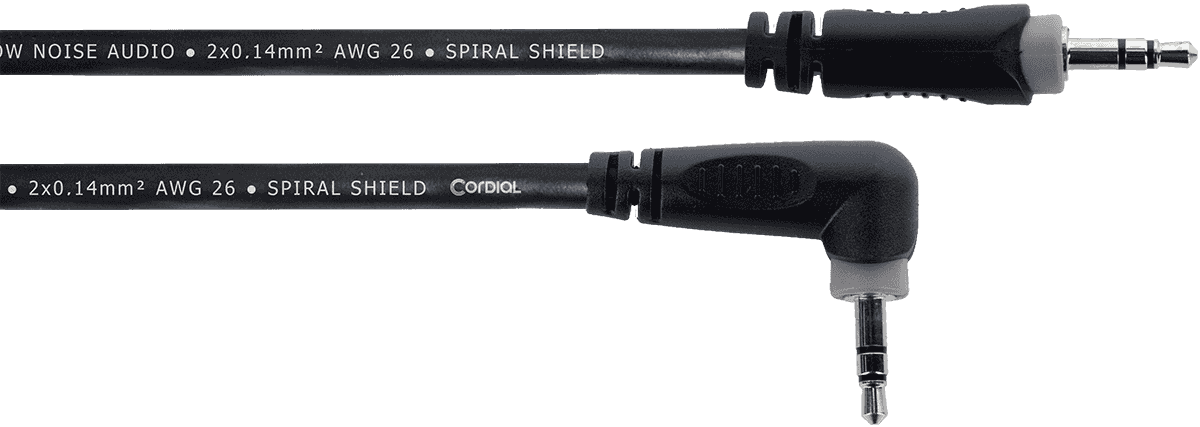 Stereo-Audiokabel Mini-jack Recht /Haaks 50 CM