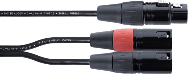 Cordial Y-Kabel XLR-Bus / 2 XLR-Stekkers 30 CM
