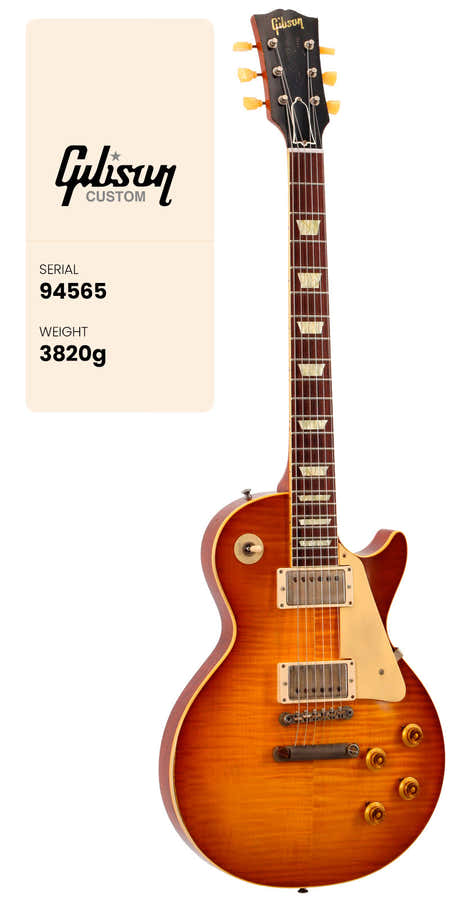 Les Paul Standard 1959 zwaar verouderd Golden Poppy Burst CS MLC #94565