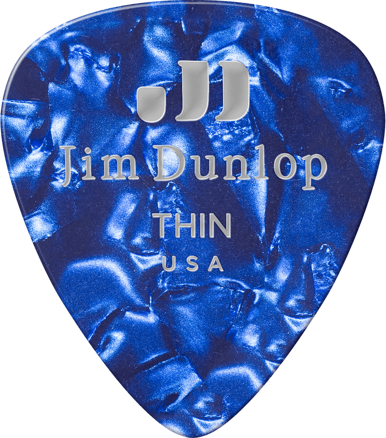 12 x Thin Genuine Celluloid Perloid Blue