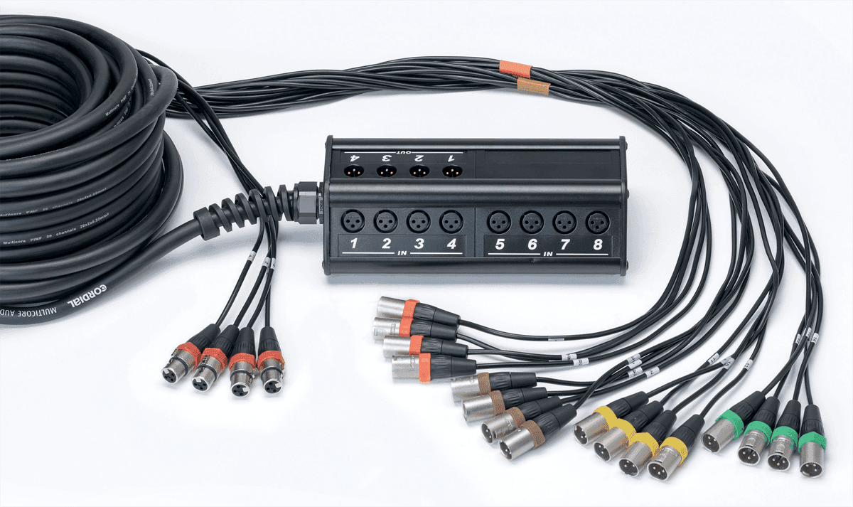 Stagebox 16 Ingangen 4 Uitgangen XLR-kabel 30 M