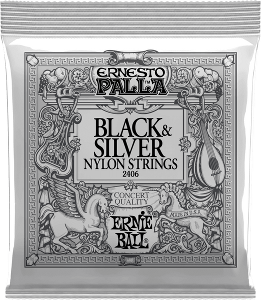 Ernie Ball 2406 Black & Silver Nylon Strings 28-42