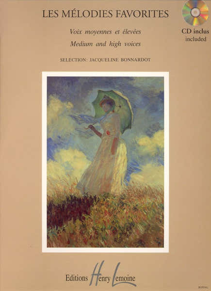 Lemoine Bonnardot Jacqueline - Melodies Favorites + Cd - Voix Elevee Ou Moyenne Piano