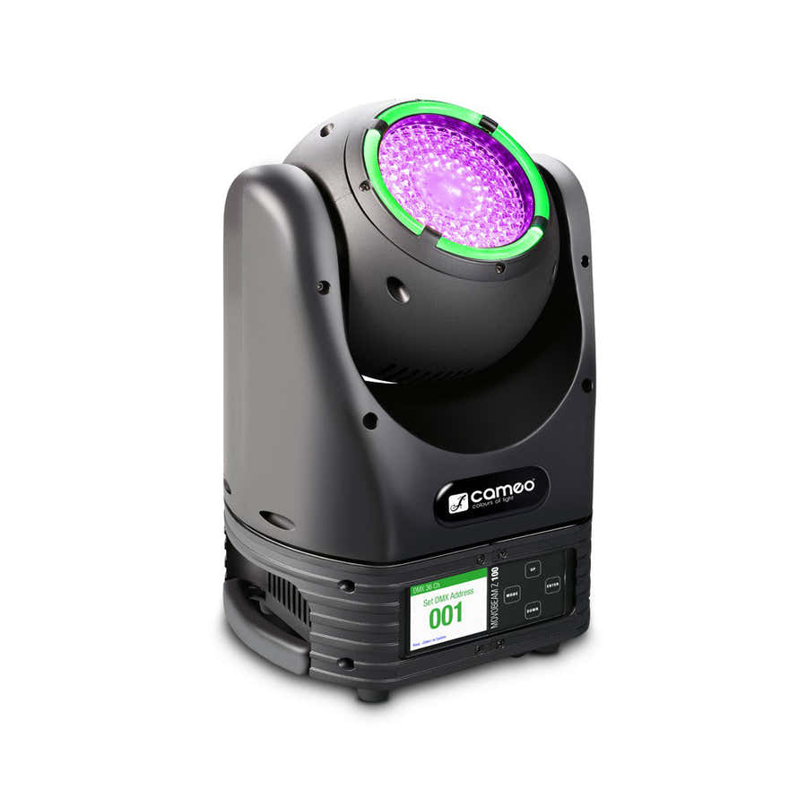 Movo Beam Z 100 - Projecteur Asservi Avec Couronne De Led Rotation Illimite Et