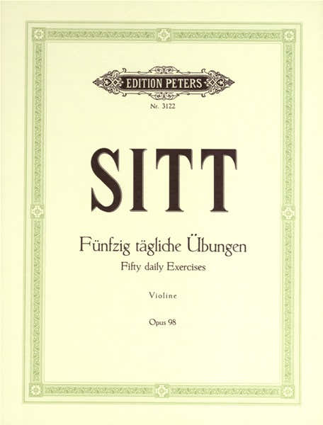 Edition Peters Sitt Hans - 50 Daily Exercises Op.98 - Violin