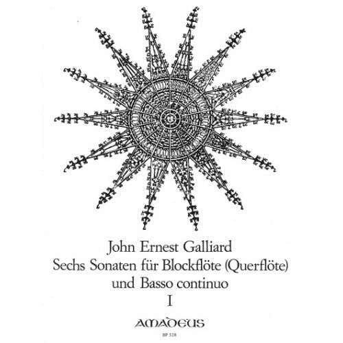 Galliard John Ernest - 6 Sonaten vol.1 N° 1-3 - Blokfluit en basso continuo