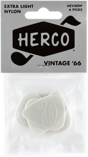 Herco Sachet de 6 Médiators Vintage '66 Extra Light