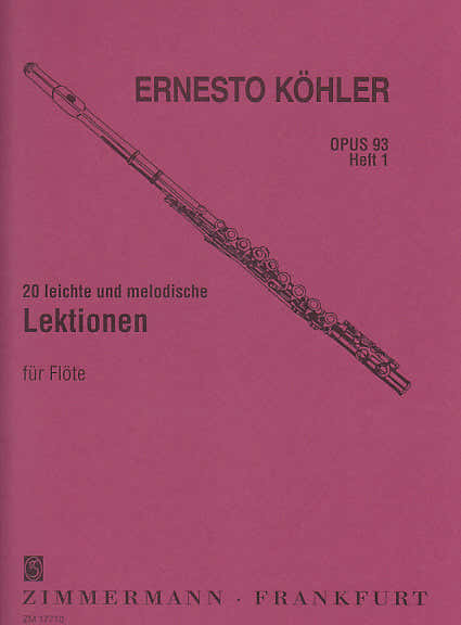 Kohler E. – 20 eenvoudige en melodieuze lessen Op. 93 Vol. 1 – Fluit