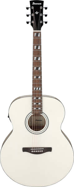 Ibanez AJ70M2E LTD Edition Parelwit hoogglans