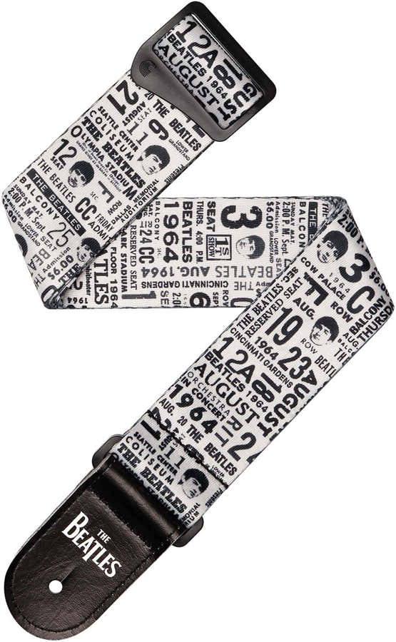 Beatles 1964 US Tour Ticket Stubs Strap Black and White