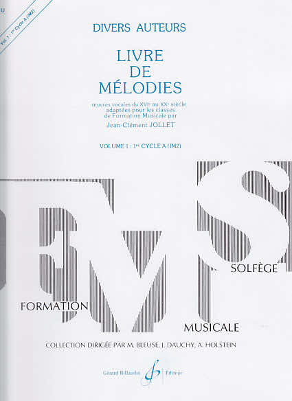 Jollet JEAN-clement - Livre De Melodies Vol.1