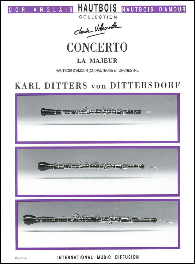 Dittersdorf - Concerto En La Majeur - Hautbois D'amour et Orch/réd Piano