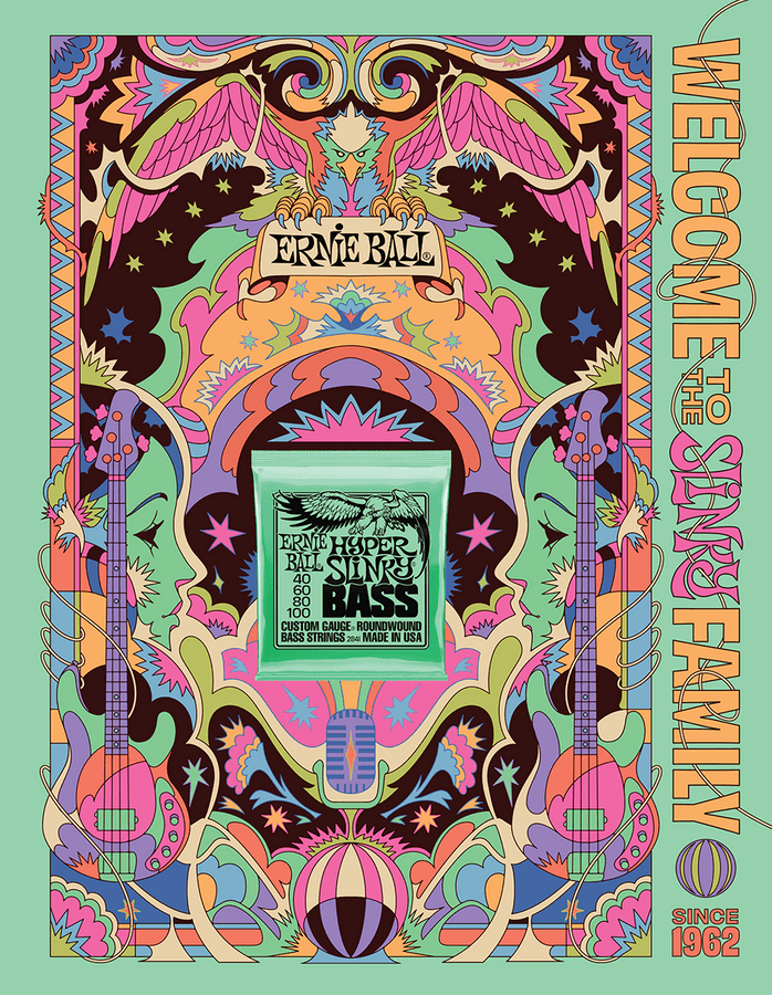 Poster Ernie Ball Slinky 2022 Format A0 Hyper Bass