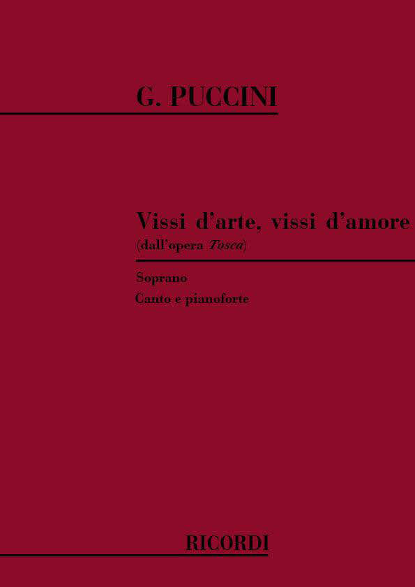 PUCCINI G. - VISSI D'ARTE VISSI D'AMORE - CHANT ET PIANO